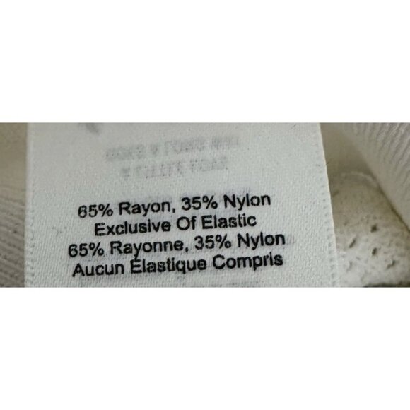 Aritzia Wilfred Sweater Women Medium White Open Knit Crewneck Stretch Minimalist - Picture 10 of 11